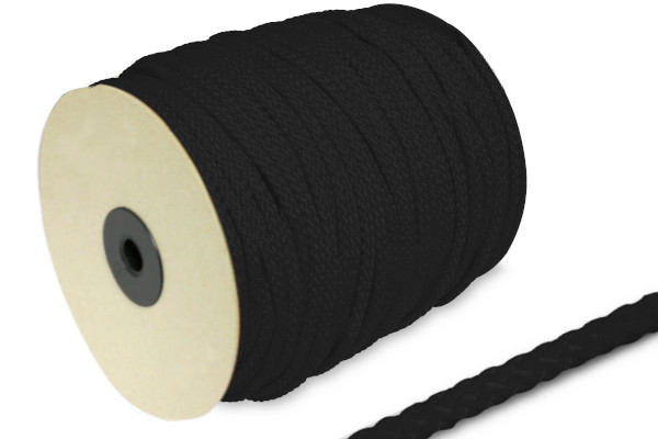 Cordão de PP, 5 mm de diâmetro, em rolo de 100 m, preto