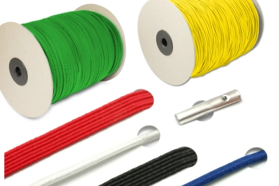 Fita elástica e cordões elásticos