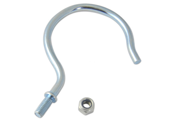 Ganchos para coleções em metal, 78 mm, com rosca, galvanizados