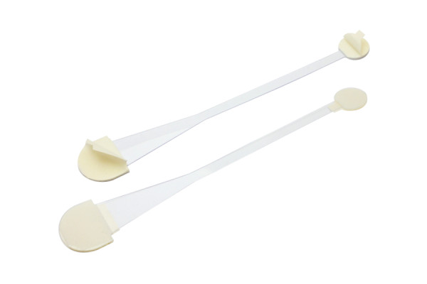 Wobblers para prateleiras em plástico, 150 mm, transparentes, com 2 superfícies adesivas