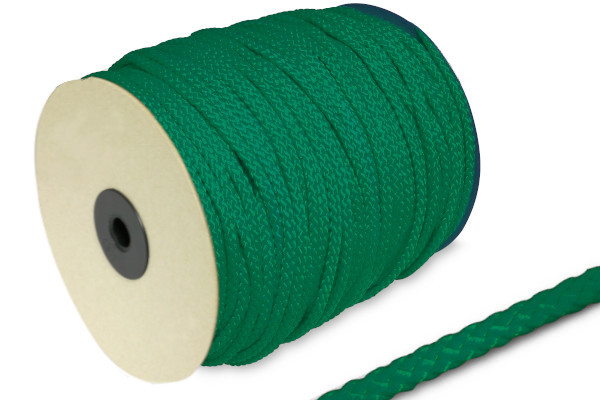 Cordão de PP, 5 mm de diâmetro, em rolo de 100 m, verde