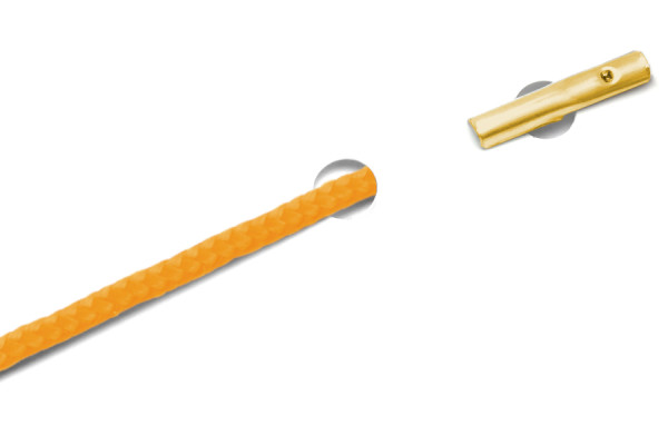Cordões de PP com ponteiras automáticas, laranja