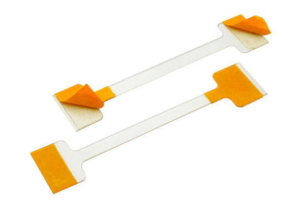 Wobblers para prateleiras em plástico, 75 mm, transparentes, com 2 superfícies adesivas