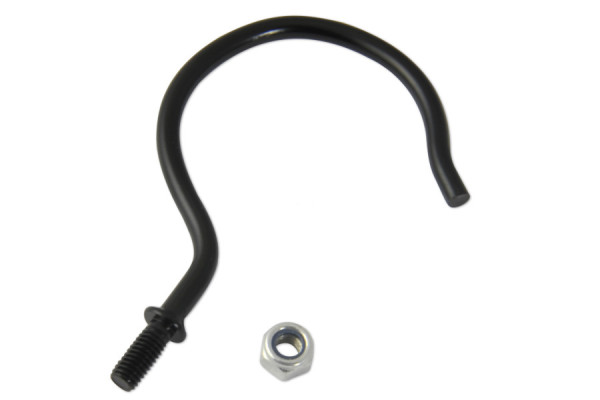 Ganchos para coleções em metal, 78 mm, com rosca, pretos