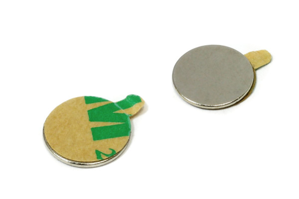 Ímanes em disco, 10,0 x 0,6 mm, autocolantes