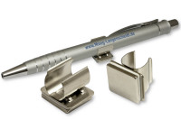 Porta-canetas magnéticos<BR> em metal, niquelados