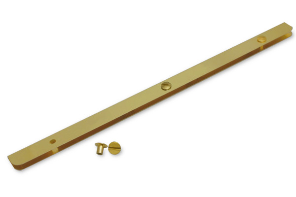 Lombadas para menus, 330 mm, em latão, perfuração de 119/119 mm, incluindo parafusos