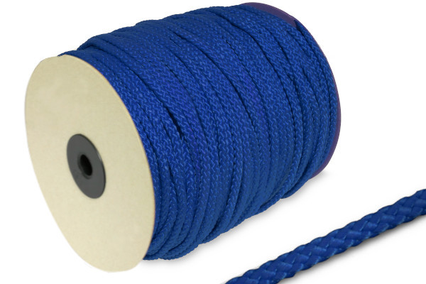 Cordão de PP, 5 mm de diâmetro, em rolo de 100 m, azul