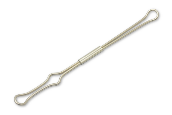 Prendedor de fio, para distância entre anéis de 65 mm, 110 mm, niquelado