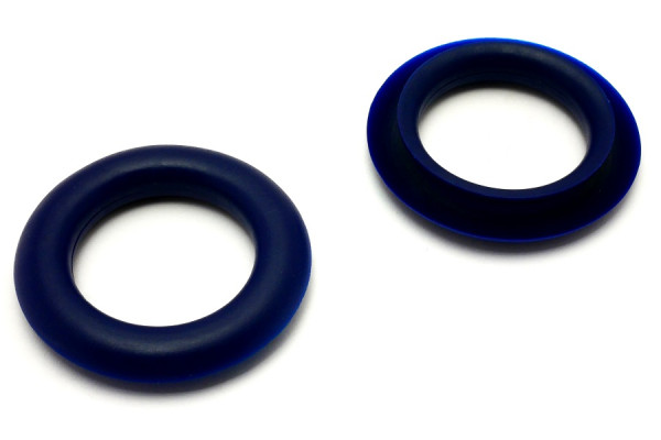 Anéis de reforço para furos de pega, em plástico, azul escuro