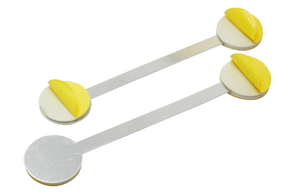 Wobblers para prateleiras em alumínio, 90 mm, com 3 superfícies adesivas