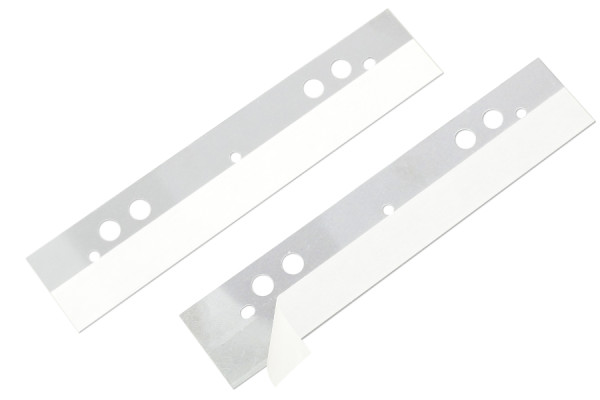Tiras de arquivo autoadesivas, 125 x 25 mm, transparentes