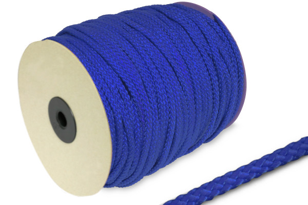 Cordão de PP, 5 mm de diâmetro, em rolo de 100 m, azul médio