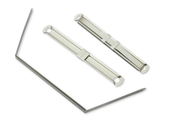 Heftverschlüsse aus Metall, verzinnt