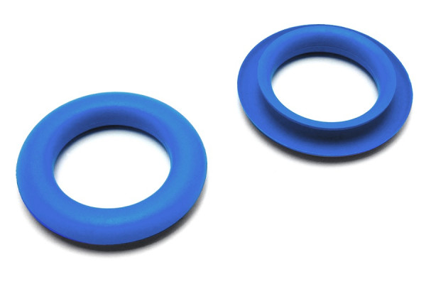 Anéis de reforço para furos de pega, em plástico, azul claro