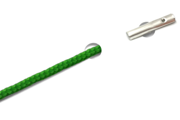 Cordões de PP com ponteiras automáticas, verdes
