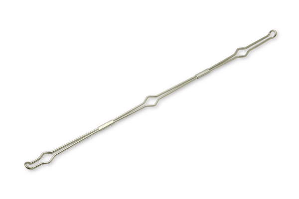 Prendedor de arame, para mecanismos de 3 argolas, 280 mm, niquelado
