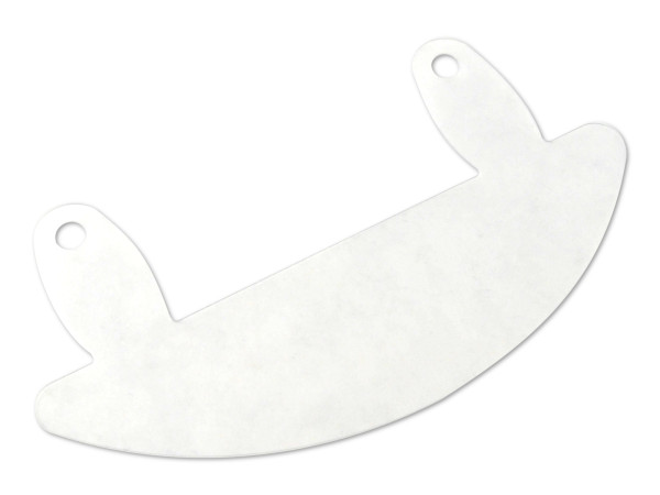 Dispositivo de arquivamento, semicircular, transparente, 122 mm